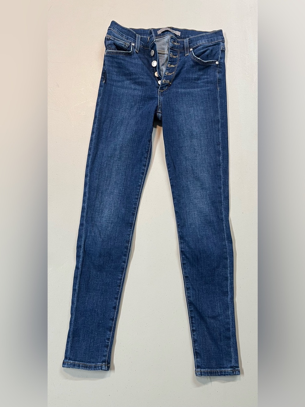 Joe’s Jeans High Rise Skinny Ankle Jeans Women’s Size 26 Blue Button Fly Stretch